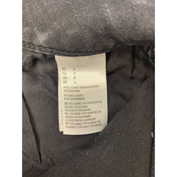 American-eagle-outfitters Women's Black Hi-Rise Shortie Flower Overlay Sz 0 - Picture 3 of 7